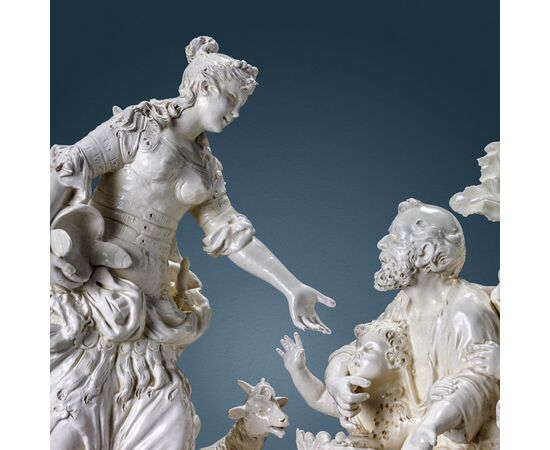 Erminia tra i pastori. Napoli, Manifattura Capodimonte Seconda metà del XIX secolo