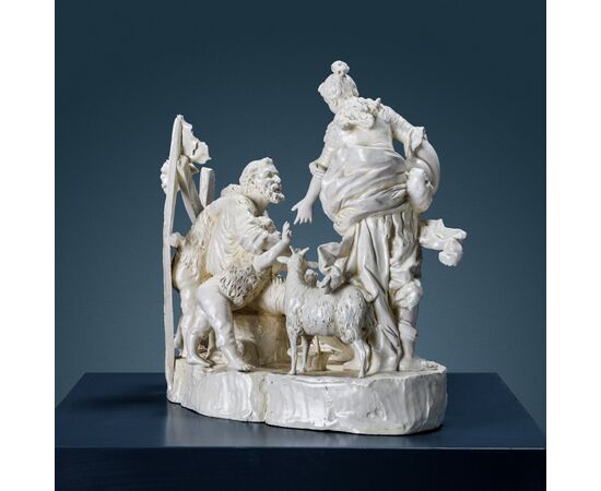 Erminia tra i pastori. Napoli, Manifattura Capodimonte Seconda metà del XIX secolo