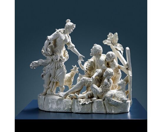 Erminia tra i pastori. Napoli, Manifattura Capodimonte Seconda metà del XIX secolo