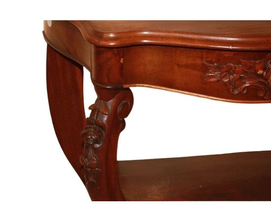 Small Louis Philippe console table in mahogany wood from the 19th century