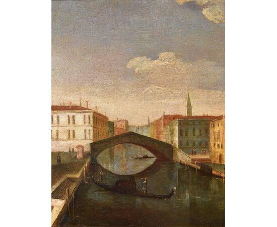 Venice with the Ponte delle Guglie, attributable to Gabriele Bella (Venice 1730 – Venice 1799)