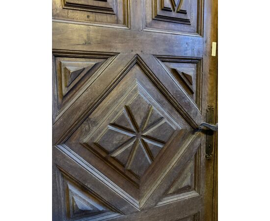 PTI603 - N. 3 antique wooden doors, complete with recent frame, 18th century, different sizes