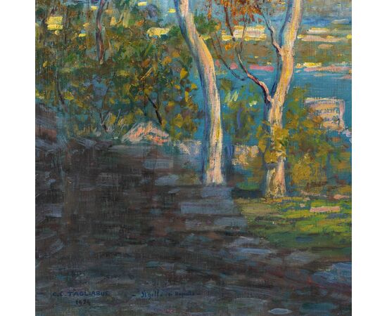 Carlo Costantino Tagliabue (Bresso 1880 - Milano 1960) - Il golfo di Rapallo.