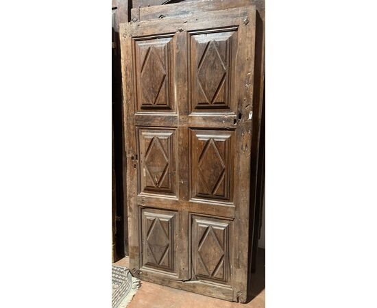 PTCI561 - Antique walnut door, 18th century, dimensions cm W 90 x H 185
