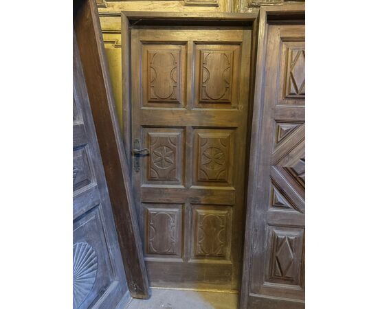 PTI603 - N. 3 antique wooden doors, complete with recent frame, 18th century, different sizes