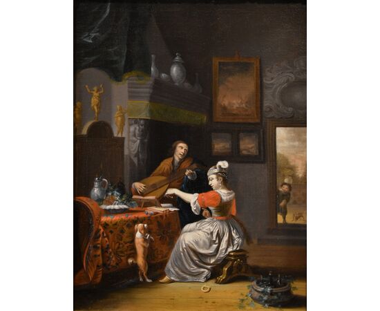 Il suonatore di liuto, Gabriel Metsu (Leida, 1629 – Amsterdam, 1667) seguace