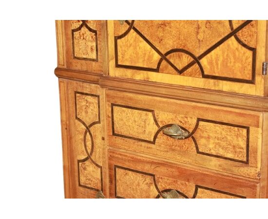 Biedermeier Style Elm Wood Sideboard, Northern Europe, 19th Century