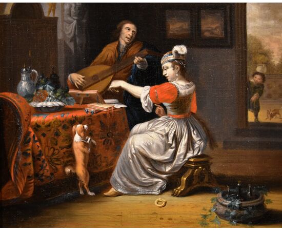 Il suonatore di liuto, Gabriel Metsu (Leida, 1629 – Amsterdam, 1667) seguace
