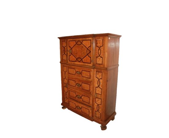 Biedermeier Style Elm Wood Sideboard, Northern Europe, 19th Century