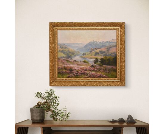 OLD PAINTINGS WITH LANDSCAPES, FRENCH HEATH, ÉDOUARD PAIL, OIL ON CANVAS, LATE 19TH CENTURY (QP692)