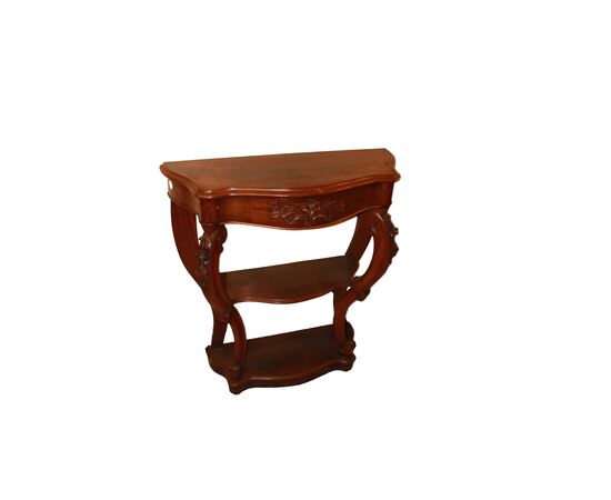 Small Louis Philippe console table in mahogany wood from the 19th century