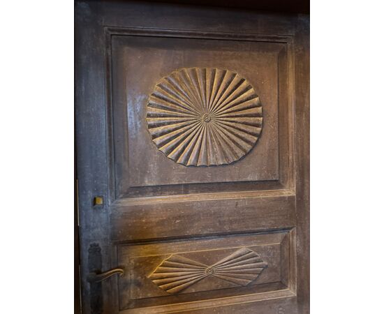 PTI603 - N. 3 antique wooden doors, complete with recent frame, 18th century, different sizes