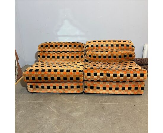 Divano – coppia poltrone Afra e Tobia Scarpa  mod Erasmo . Prod B&B  1973 Design Modernariato perfetto stato