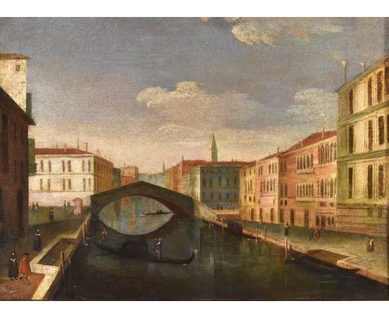 Venice with the Ponte delle Guglie, attributable to Gabriele Bella (Venice 1730 – Venice 1799)