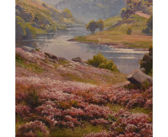 OLD PAINTINGS WITH LANDSCAPES, FRENCH HEATH, ÉDOUARD PAIL, OIL ON CANVAS, LATE 19TH CENTURY (QP692)