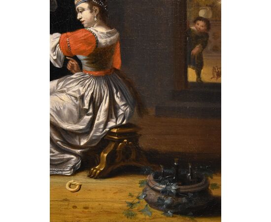 Il suonatore di liuto, Gabriel Metsu (Leida, 1629 – Amsterdam, 1667) seguace