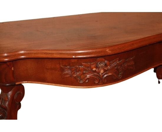 Small Louis Philippe console table in mahogany wood from the 19th century