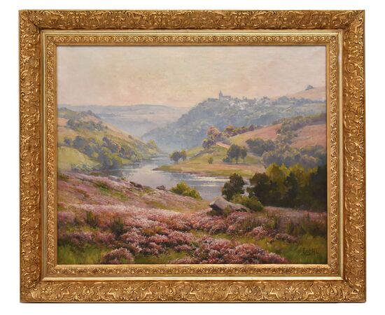 OLD PAINTINGS WITH LANDSCAPES, FRENCH HEATH, ÉDOUARD PAIL, OIL ON CANVAS, LATE 19TH CENTURY (QP692)