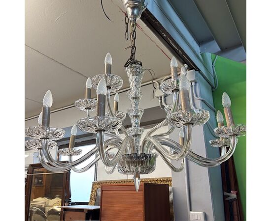 Antique large crystal chandelier from the late 19th century. High quality! 16 lights - Arms. Diameter 110 cm