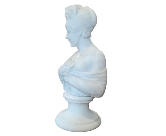 MARBLE BUST - JULIETTE RECAMIER - 19TH CENTURY
