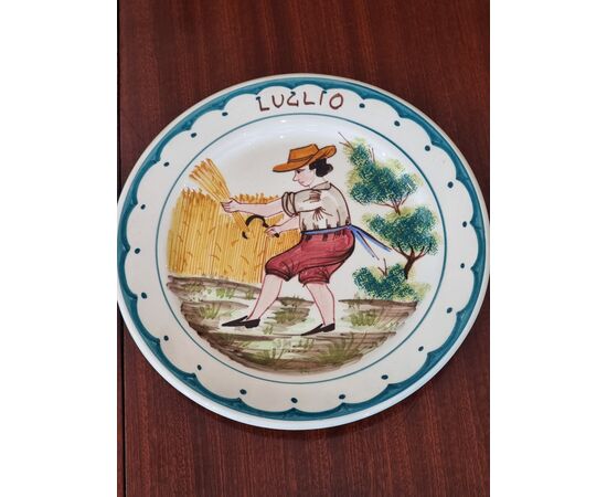 Series "The 12 Months", popular Venetian plates – Nove (Tasca), ca. 1945–1965, diameter 22 cm