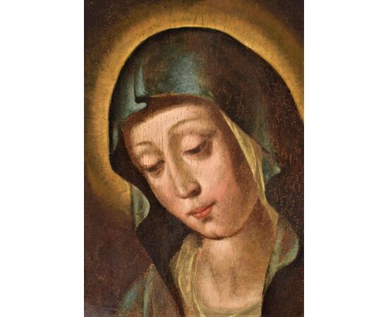 "Vergine in preghiera" olio su tavola