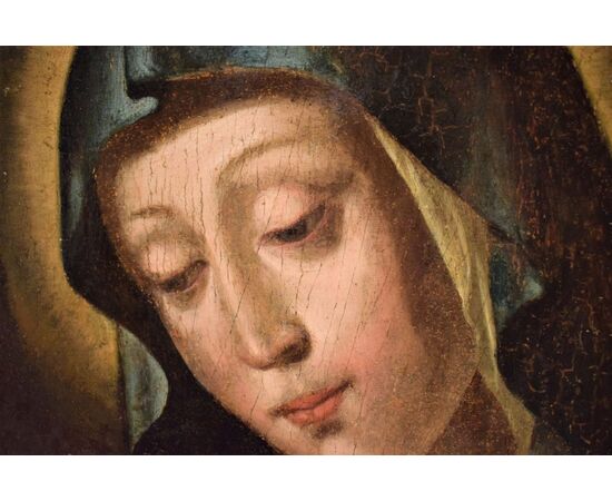 "Vergine in preghiera" olio su tavola