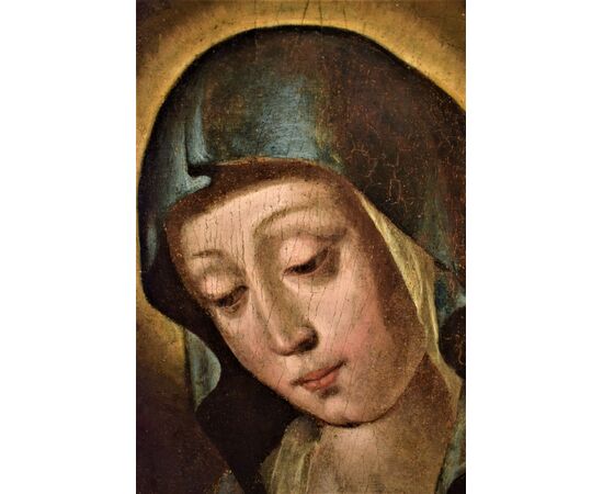 "Vergine in preghiera" olio su tavola