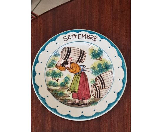 Series "The 12 Months", popular Venetian plates – Nove (Tasca), ca. 1945–1965, diameter 22 cm