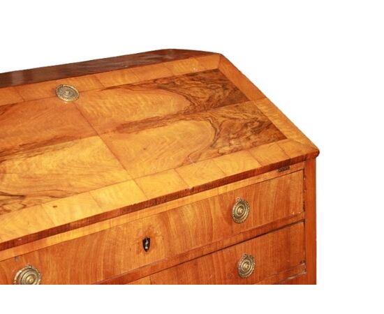 Grande Ribalta Francese Stile Luigi XVI in legno di Noce del XVIII Secolo