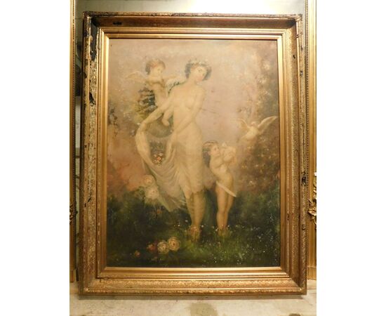 pan295 - oil painting on canvas, signed by &quot;R. Wilson&quot;, cm l 118 xh 148     