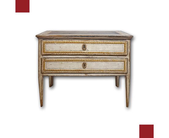 NEOCLASSICAL PAINTED CHEST OF DRAWERS LATE 18TH CENTURY
