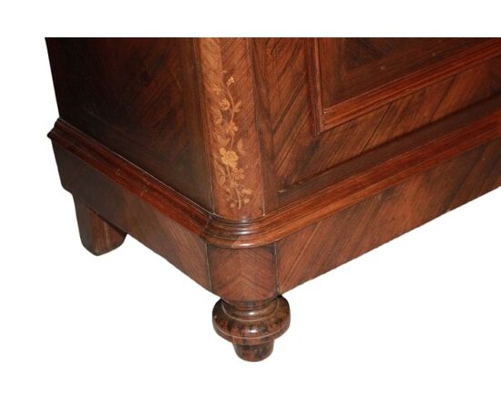 Parisian Rosewood Sideboard with Rich Inlays