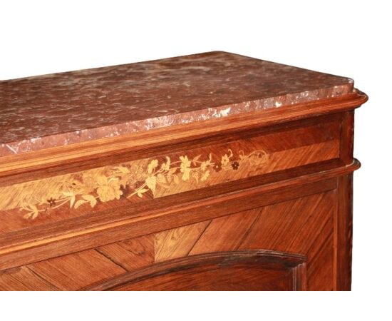 Parisian Rosewood Sideboard with Rich Inlays
