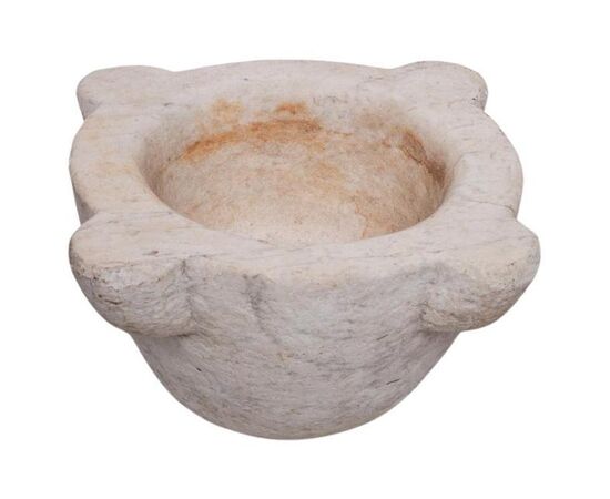 Antique white marble mortar - O/5223 -
