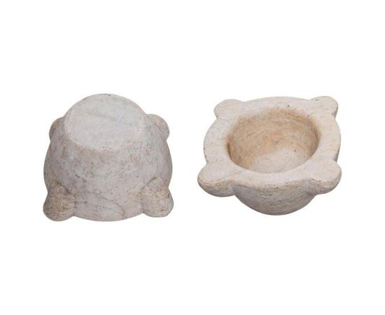 Antique white marble mortar - O/5223 -