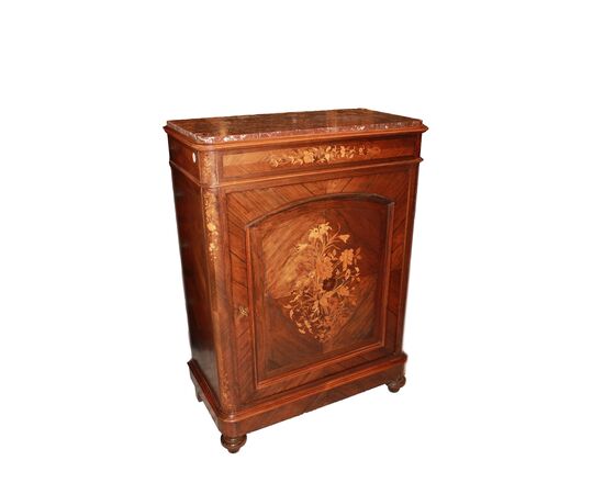 Parisian Rosewood Sideboard with Rich Inlays