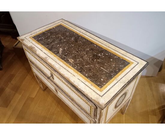 NEOCLASSICAL PAINTED CHEST OF DRAWERS LATE 18TH CENTURY