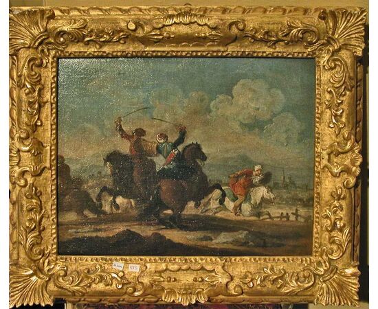 Painting "Duel" by Giuseppe Zais