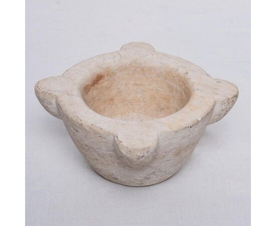 Antique white marble mortar - O/5223 -