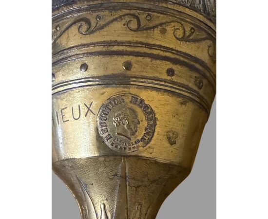 Pair of bronze vases Signed Henry-Cahieux