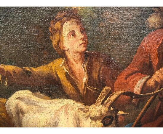 Olio su tela fine 600 Fuga d’Egitto di Philipp Peter Roos 1657-1706