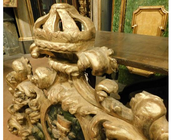 PAN392 - Gilded wooden panel, 17th century, dimensions cm W 133 x H 100