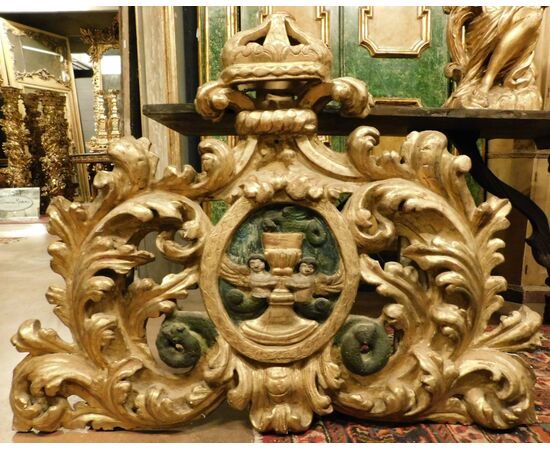 PAN392 - Gilded wooden panel, 17th century, dimensions cm W 133 x H 100
