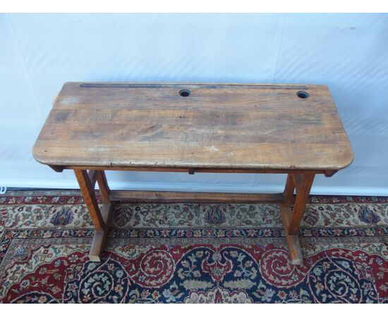 Wooden school desk from the 1900s