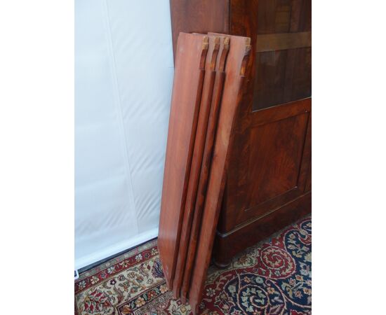 TWO-DOOR BOOKCASE IN FLAME MAHOGANY, CHARLES X STYLE, FRANCE, cm W 125xD40xH217