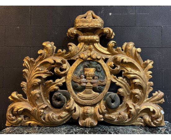 PAN392 - Gilded wooden panel, 17th century, dimensions cm W 133 x H 100