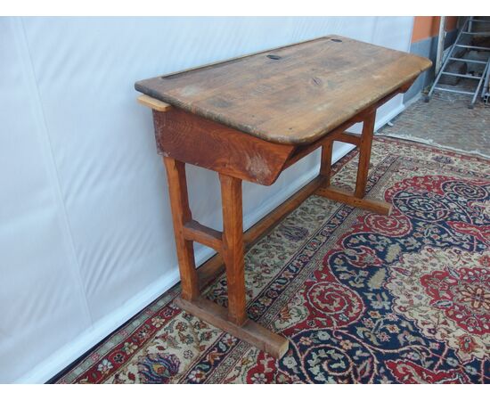 Wooden school desk from the 1900s