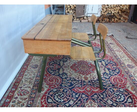 SCHOOL DESK WITH SEAT 1900s ERA