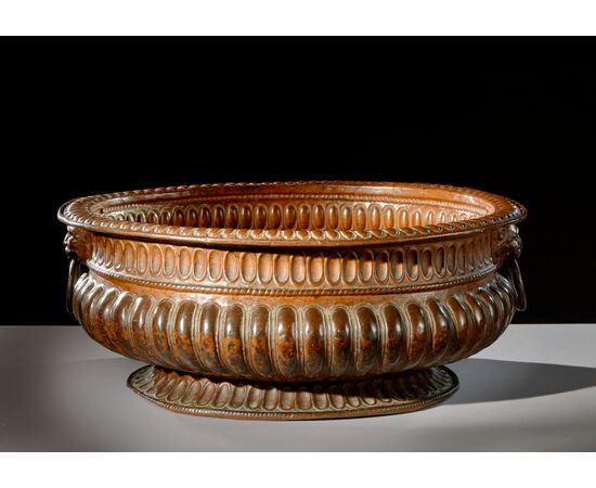 Embossed copper basin, Italy, 16th century